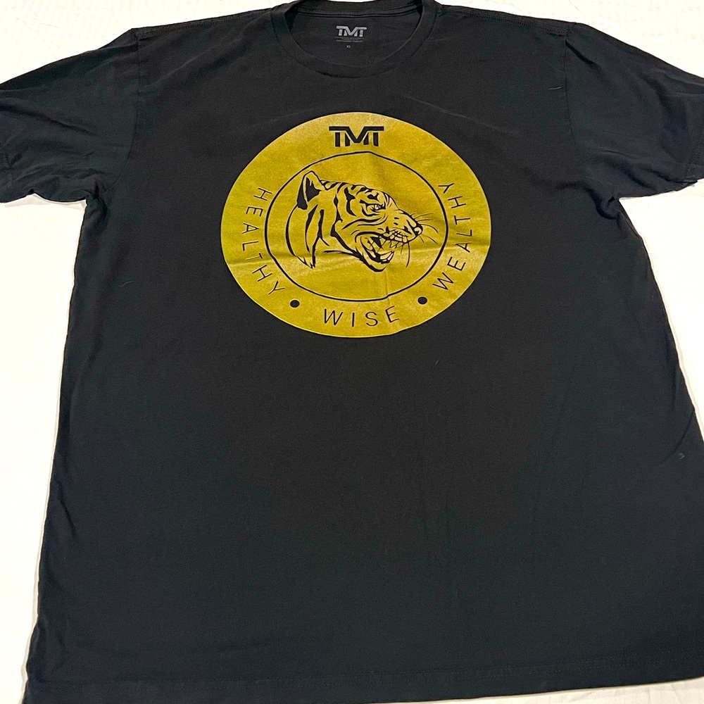The Money Team - Mayweather - Black/GOLD T-Shirt MEN Size XL Hustle Wealthy Wise